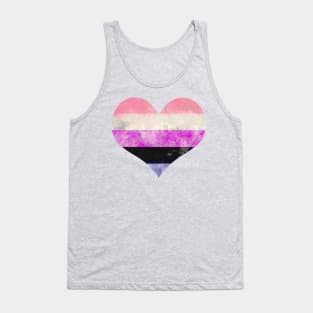 Genderfluid Pride Heart - Watercolor Tank Top